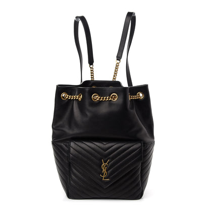 Saint Laurent Lambskin Matelasse Monogram Joe Backpack Black 1 of 9