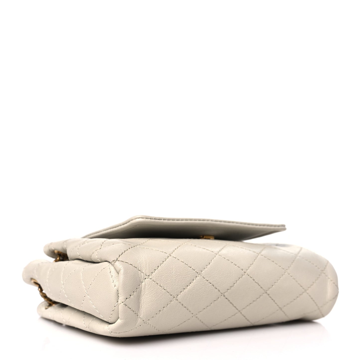 Lambskin Quilted Monogram Mini Nolita Blanc Vintage