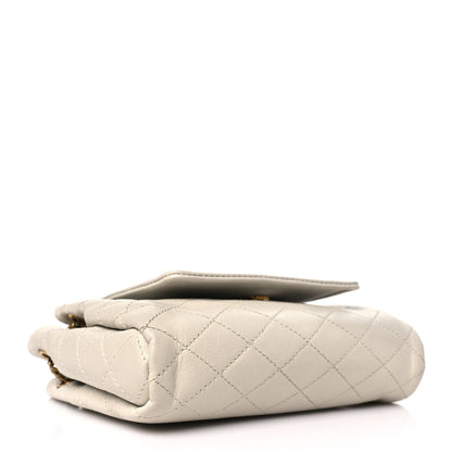Saint Laurent Lambskin Quilted Monogram Mini Nolita Blanc Vintage 4 of 9