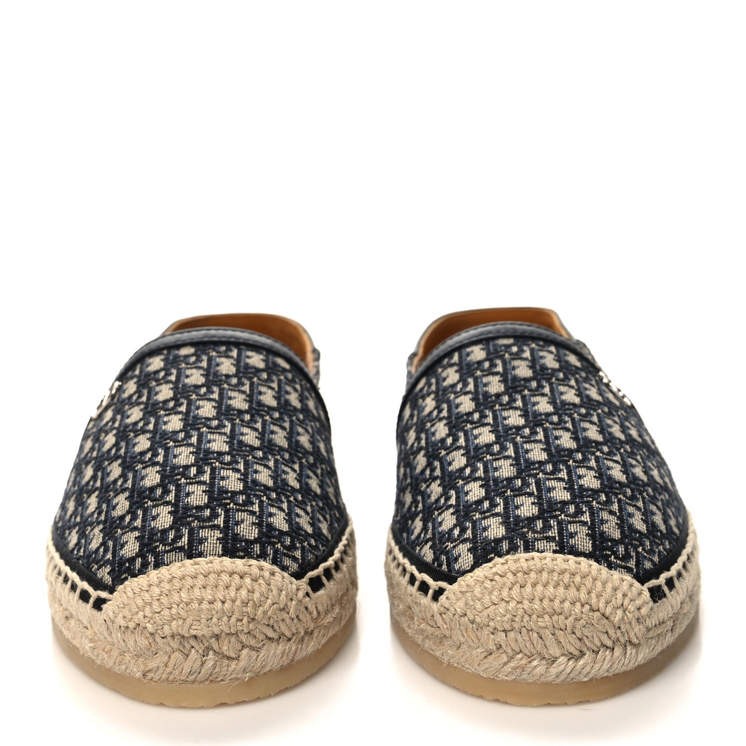 Christian Dior Oblique Mens Paradise Espadrilles 38 Beige Blue 2 of 9