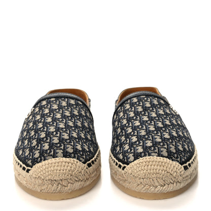 Christian Dior Oblique Mens Paradise Espadrilles 38 Beige Blue 2 of 9