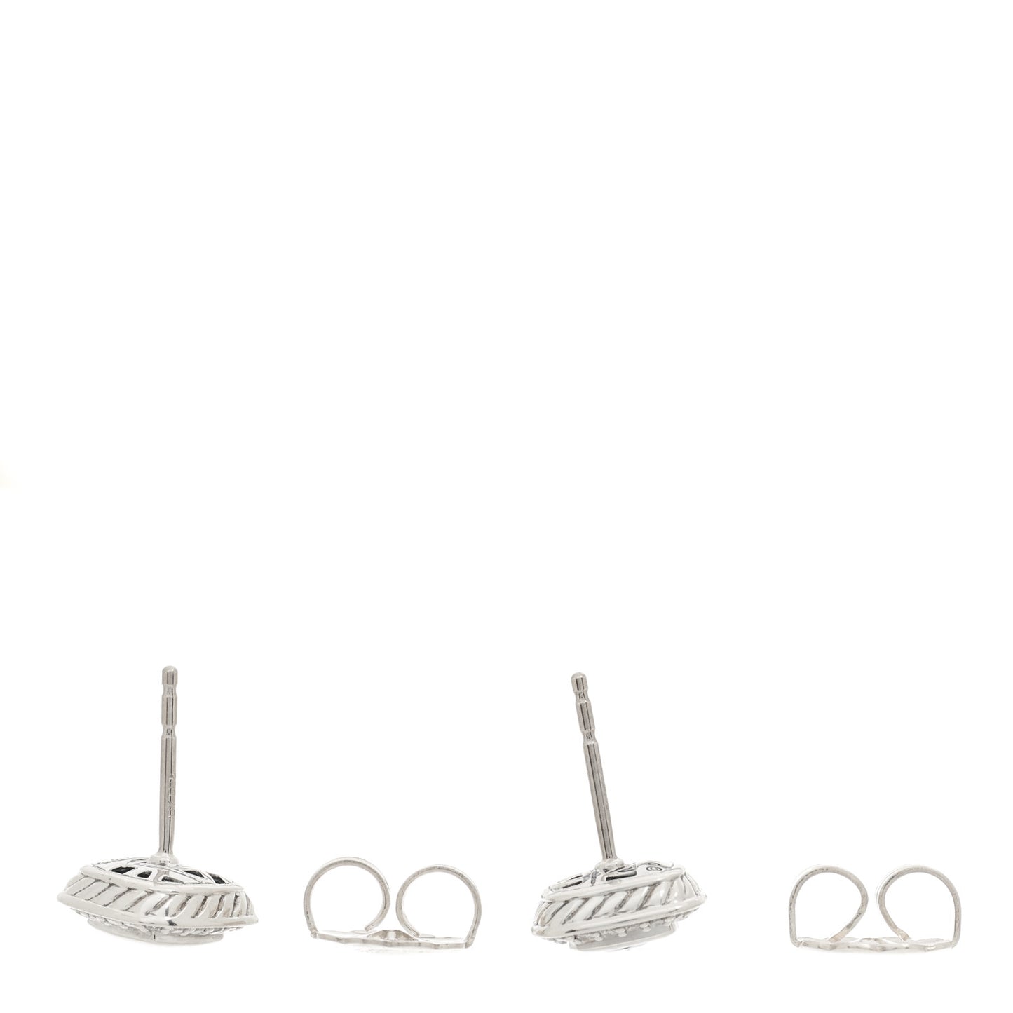 Sterling Silver Diamond Black Onyx 5mm Petite Albion Earrings