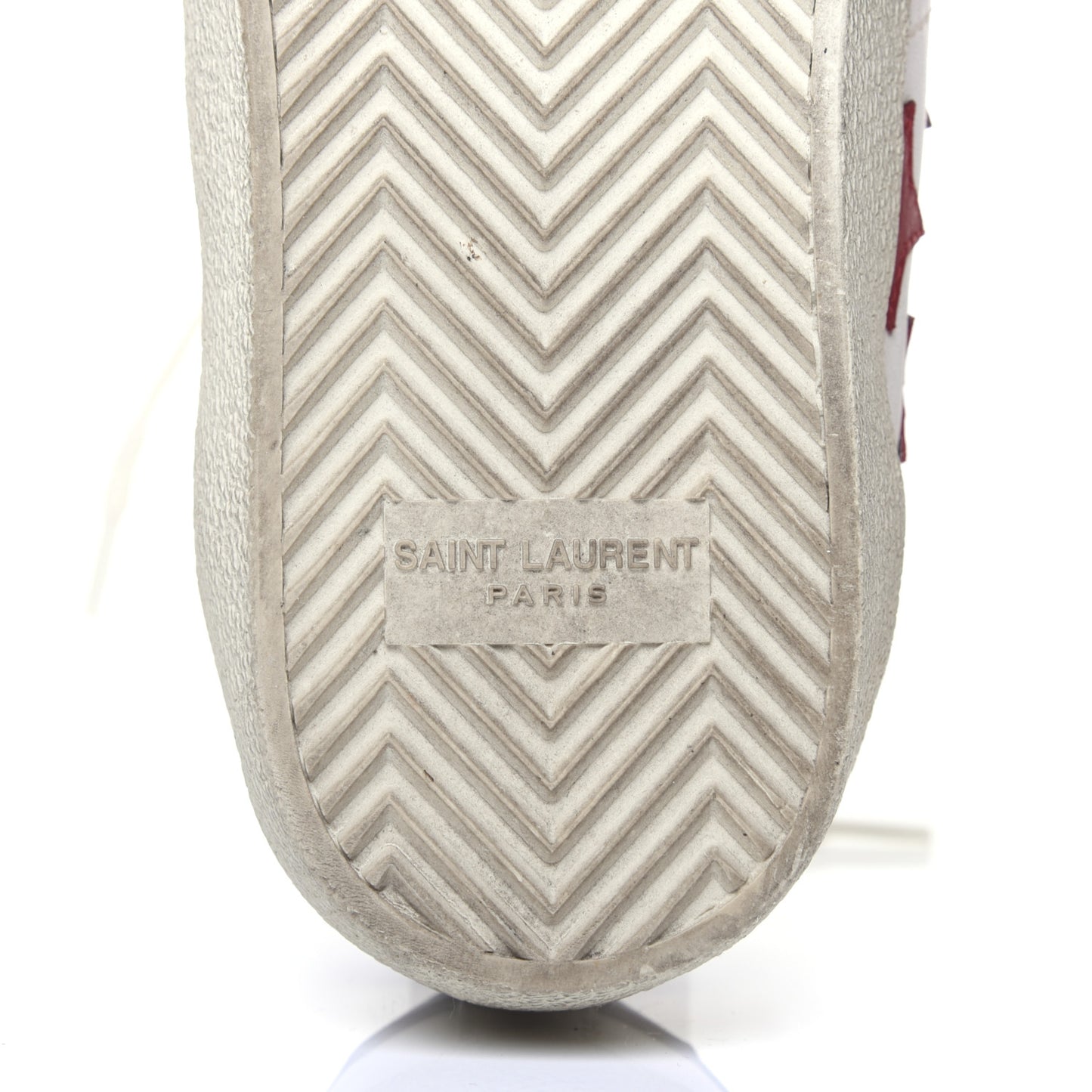 Calfskin Star Court Sneakers 38.5 White Red