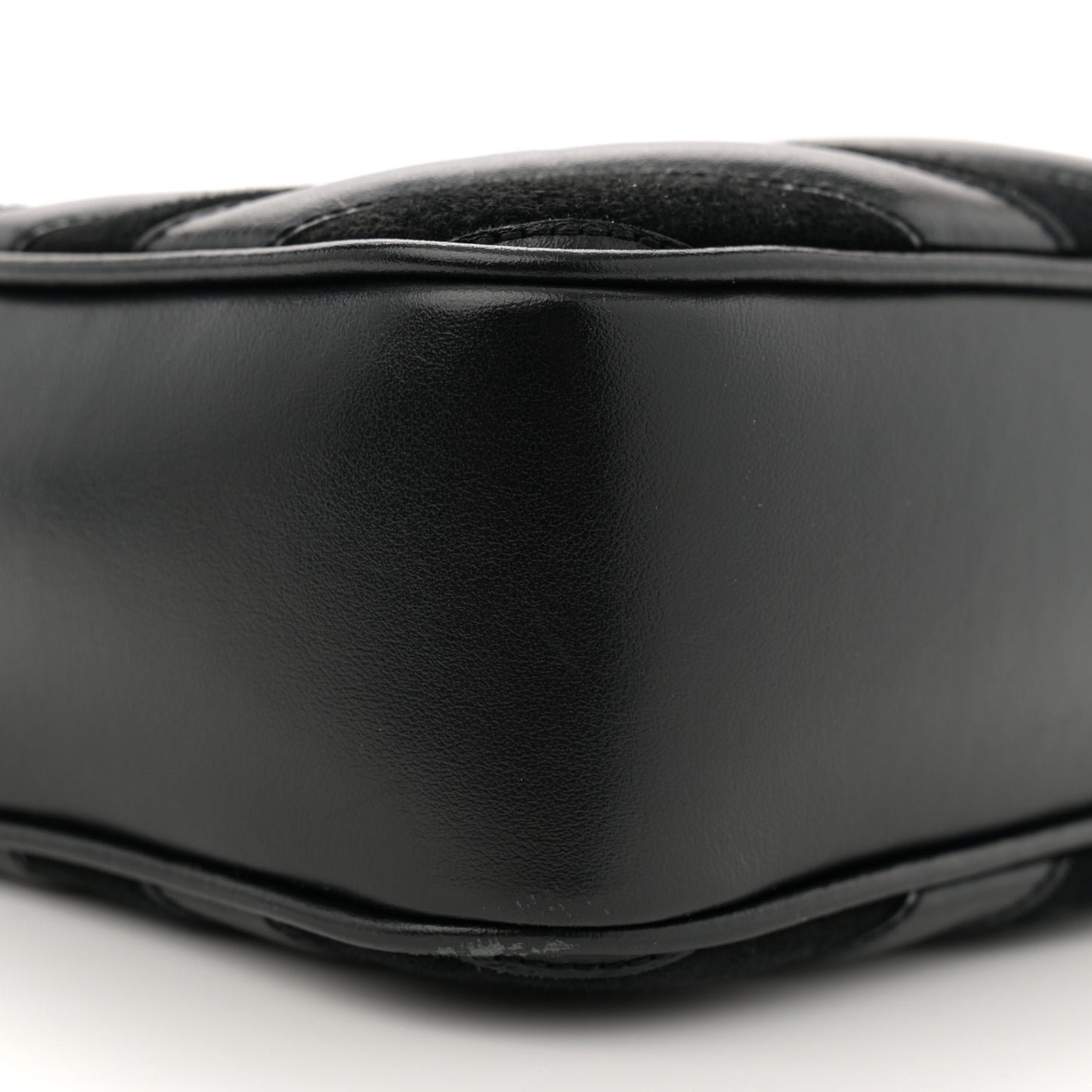 Calfskin Suede Matelasse Monogram Lou Camera Bag Black