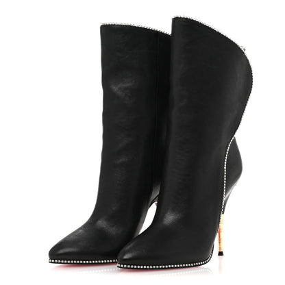 Gucci Calfskin Crystal Fosca Boots 36 Black 4 of 11