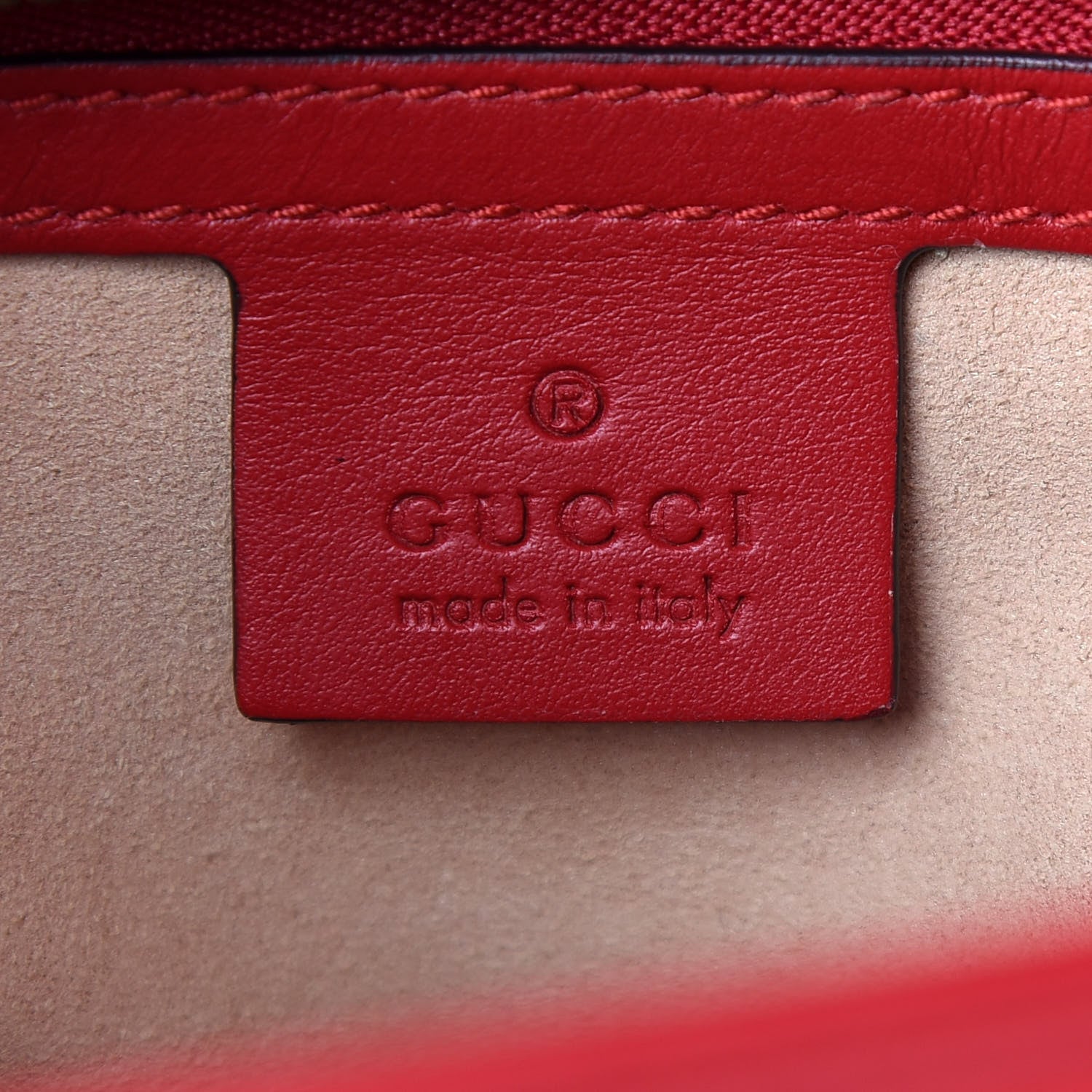 Gucci Calfskin Matelasse Small GG Marmont Shoulder Bag Hibiscus Red 6 of 9