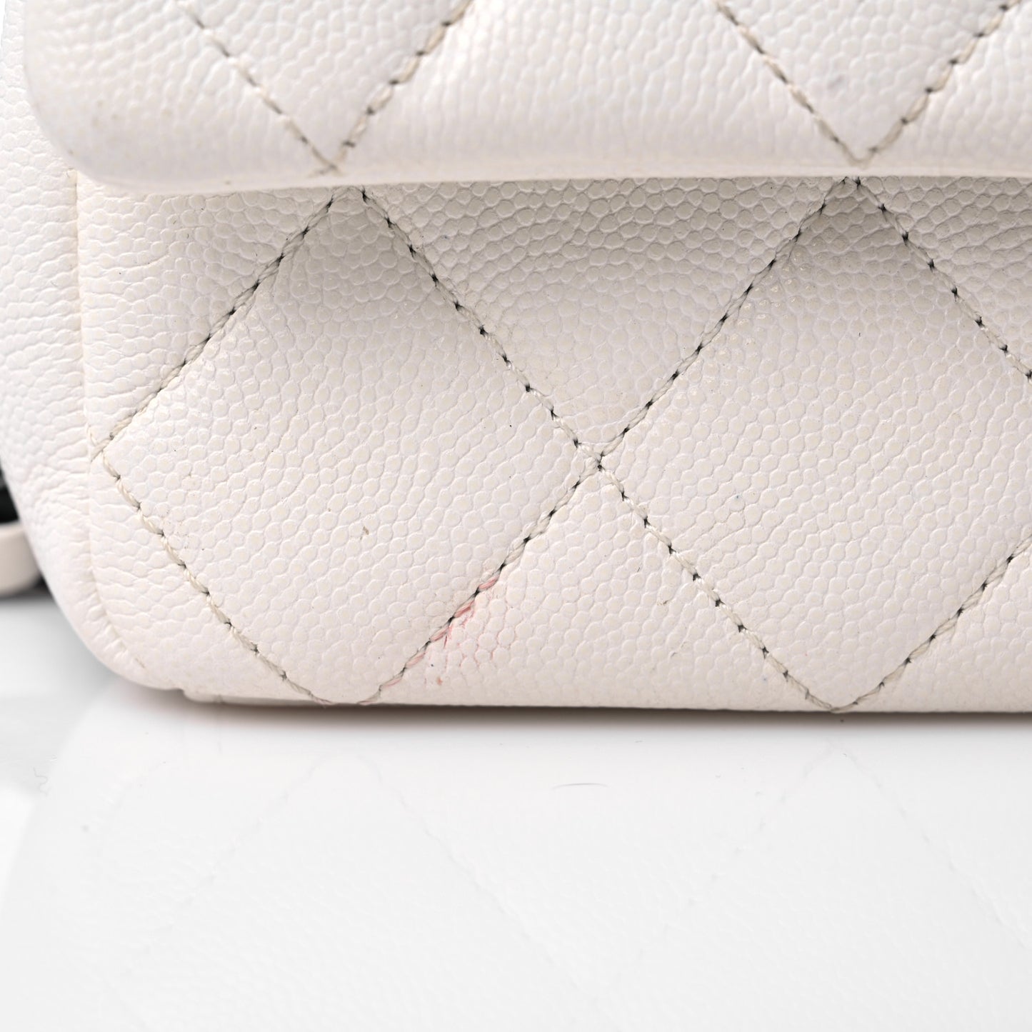 Caviar Quilted My Everything Small Flap White Black