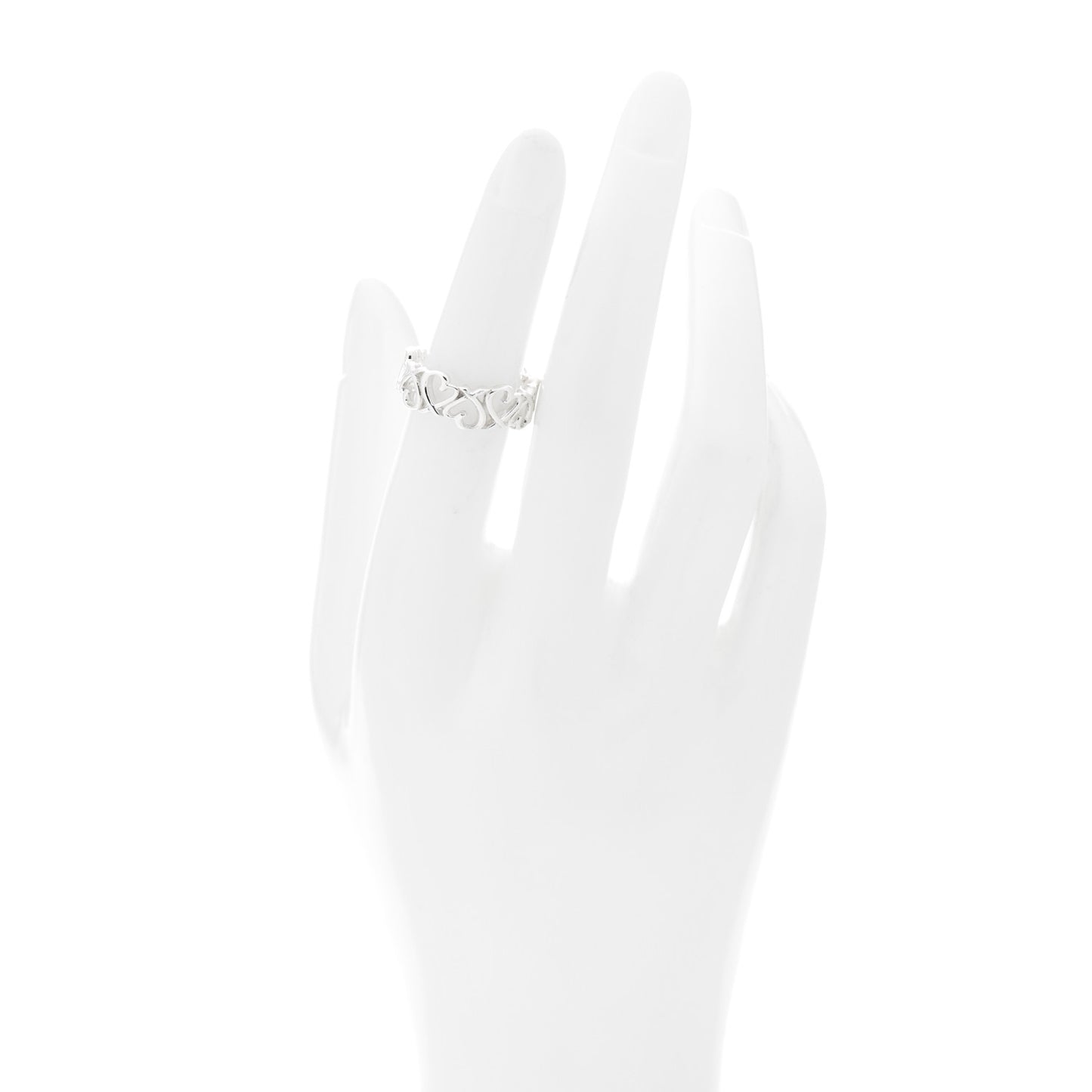 Sterling Silver Paloma Picasso Loving Heart Band Ring 51 5.75