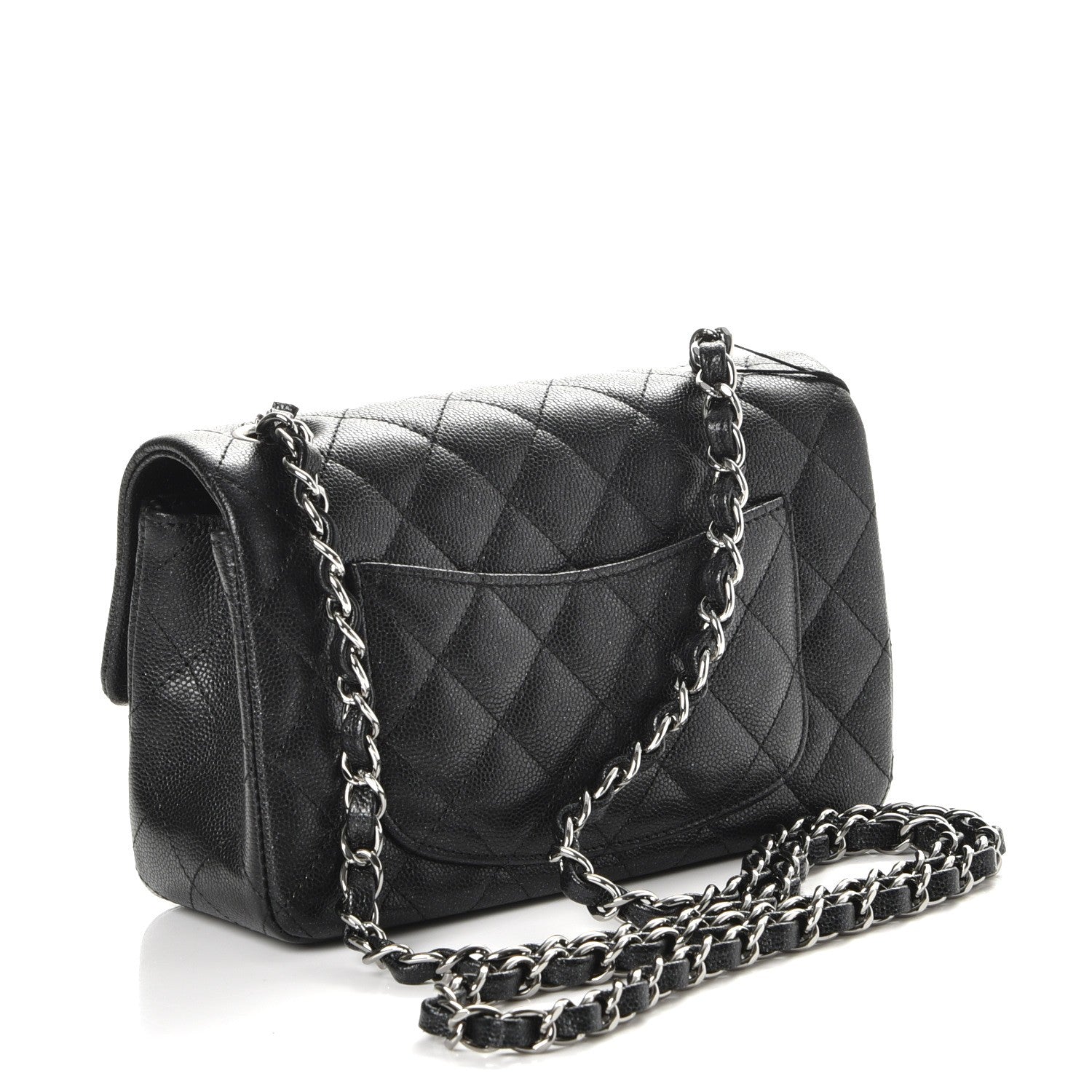 Chanel Iridescent Caviar Quilted Mini Rectangular Flap Black 3 of 8