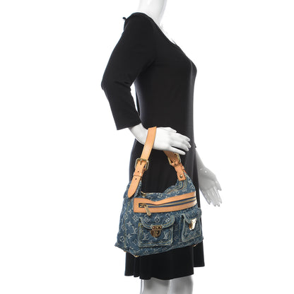Louis Vuitton Monogram Denim Baggy PM Blue 2 of 9