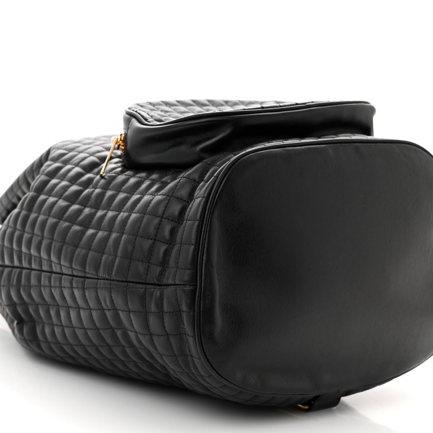 Celine Calfskin Quilted Medium C Backpack Black 9 of 10