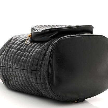 Celine Calfskin Quilted Medium C Backpack Black 9 of 10