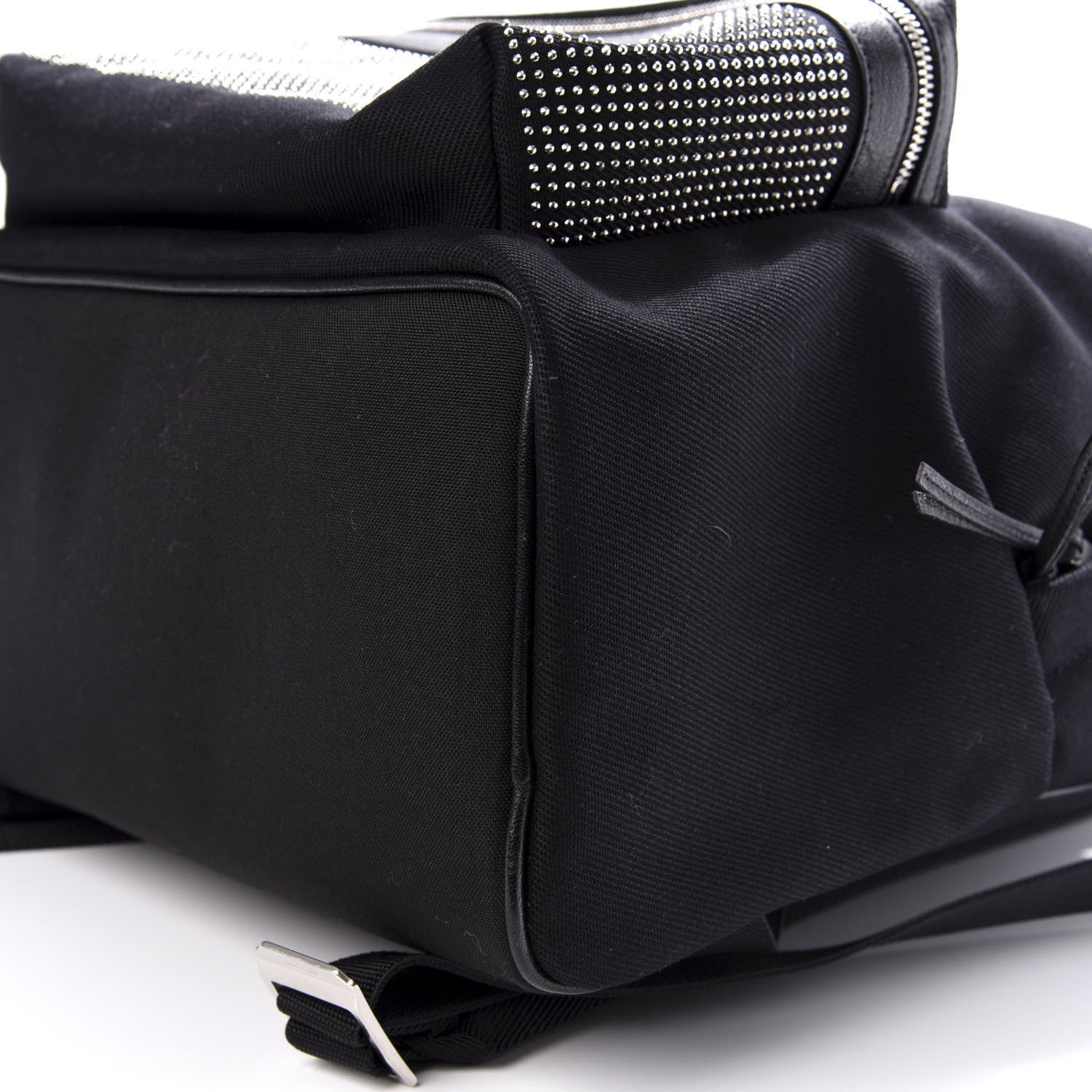 Saint Laurent Canvas City Studded Backpack Black 8 of 9