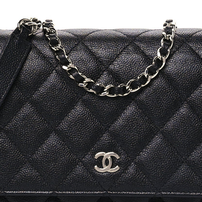 Chanel Caviar Quilted Square Wallet On Chain WOC Black 9 of 12