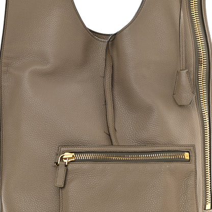 Tom Ford Ramskin Small Alix Padlock Zip Shoulder Bag Beige 8 of 13