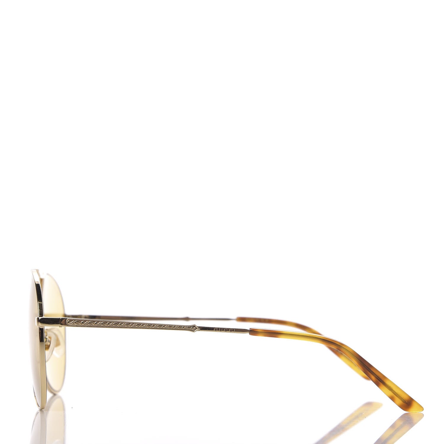 Gucci Aviator Sunglasses GG0242S Gold 3 of 9
