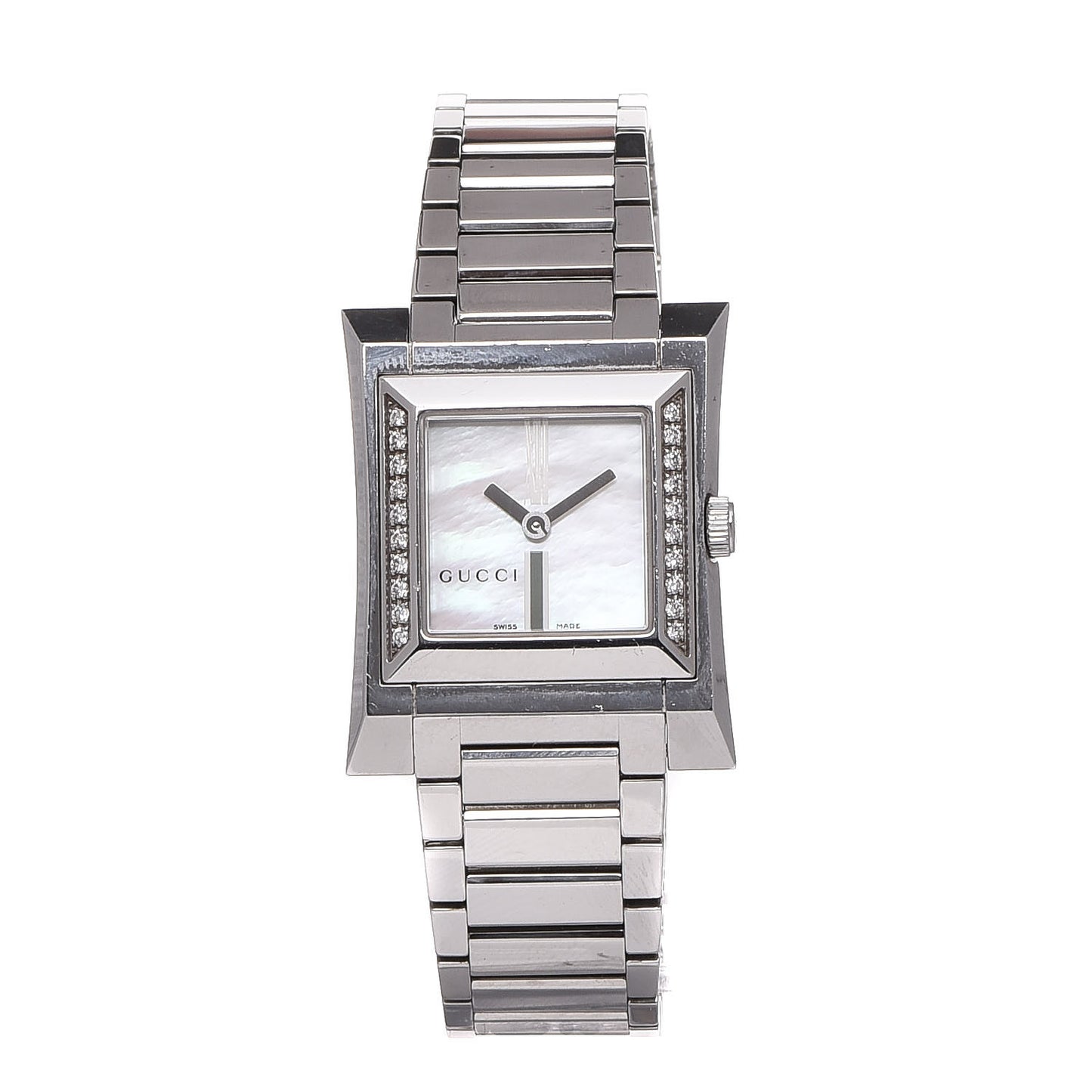 Stainless Steel Diamond Mother of Pearl 23mm 111L Quartz Watch