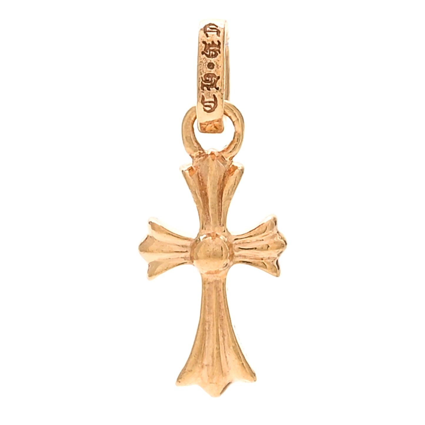 22K Yellow Gold Baby Fat Cross Pendant