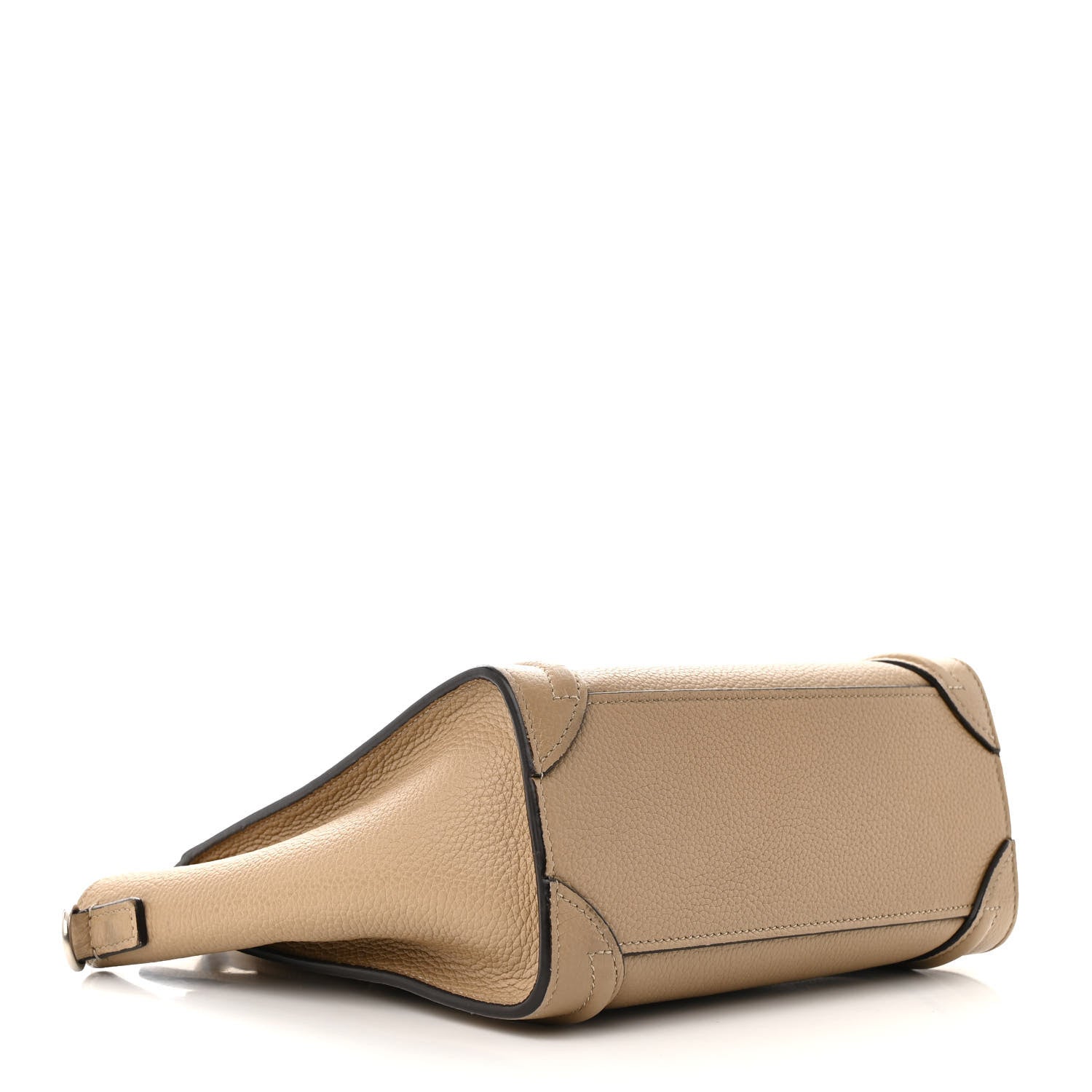 Celine Drummed Calfskin Nano Luggage Dune 4 of 26
