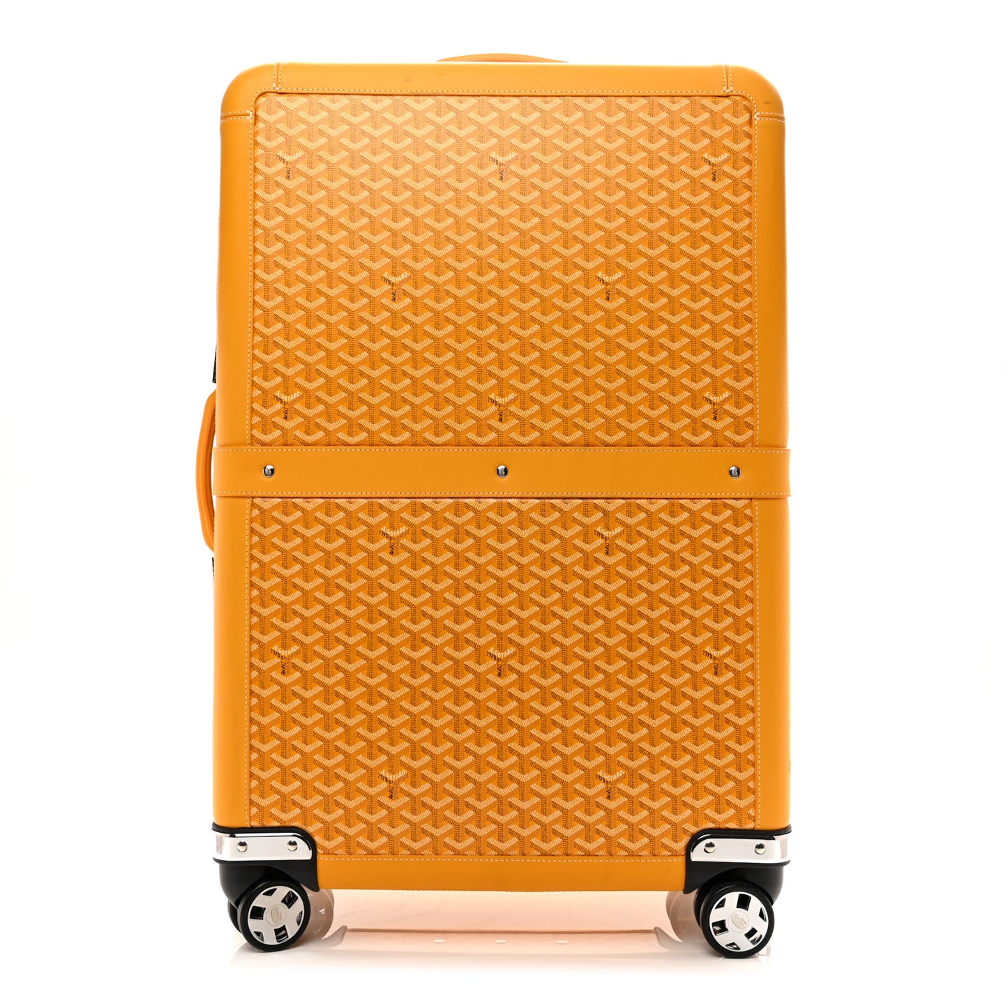 Goyardine Satolas GM Rolling Suitcase Yellow
