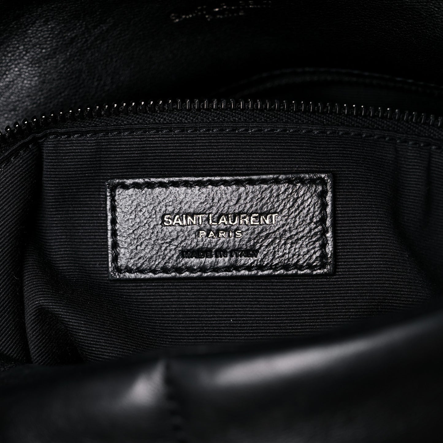 Lambskin Quilted Medium Loulou Puffer Monogram Chain Satchel Black