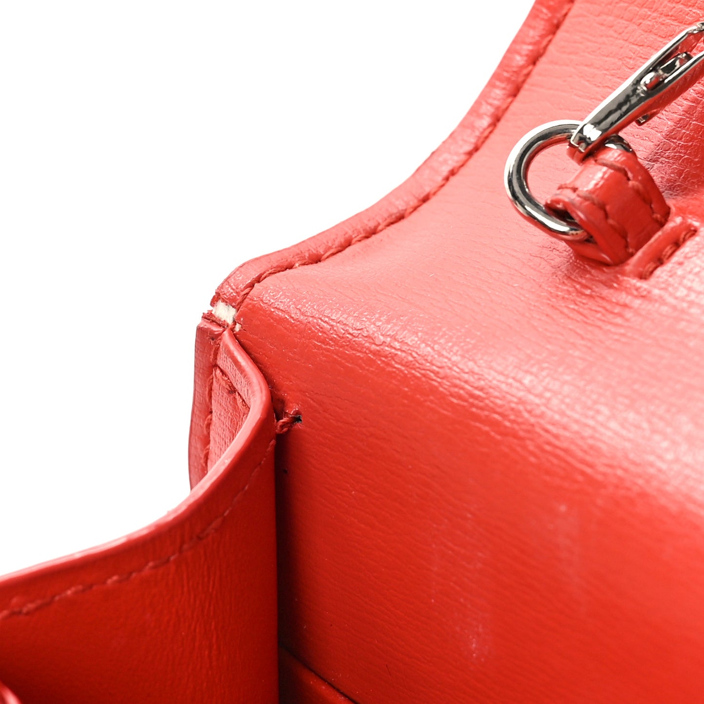 Calfskin Monogram Sunset Chain Wallet Rosso