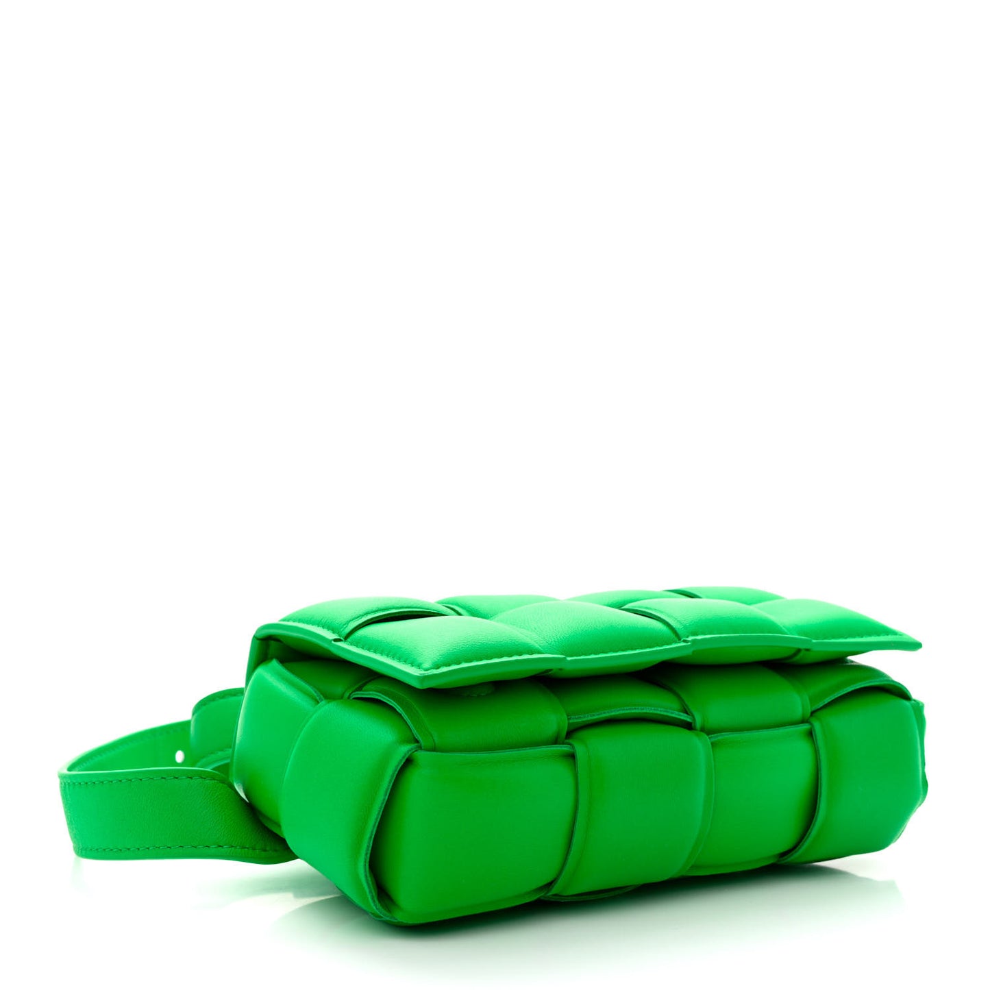 Nappa Maxi Intreccio Padded The Belt Cassette Bag Parakeet