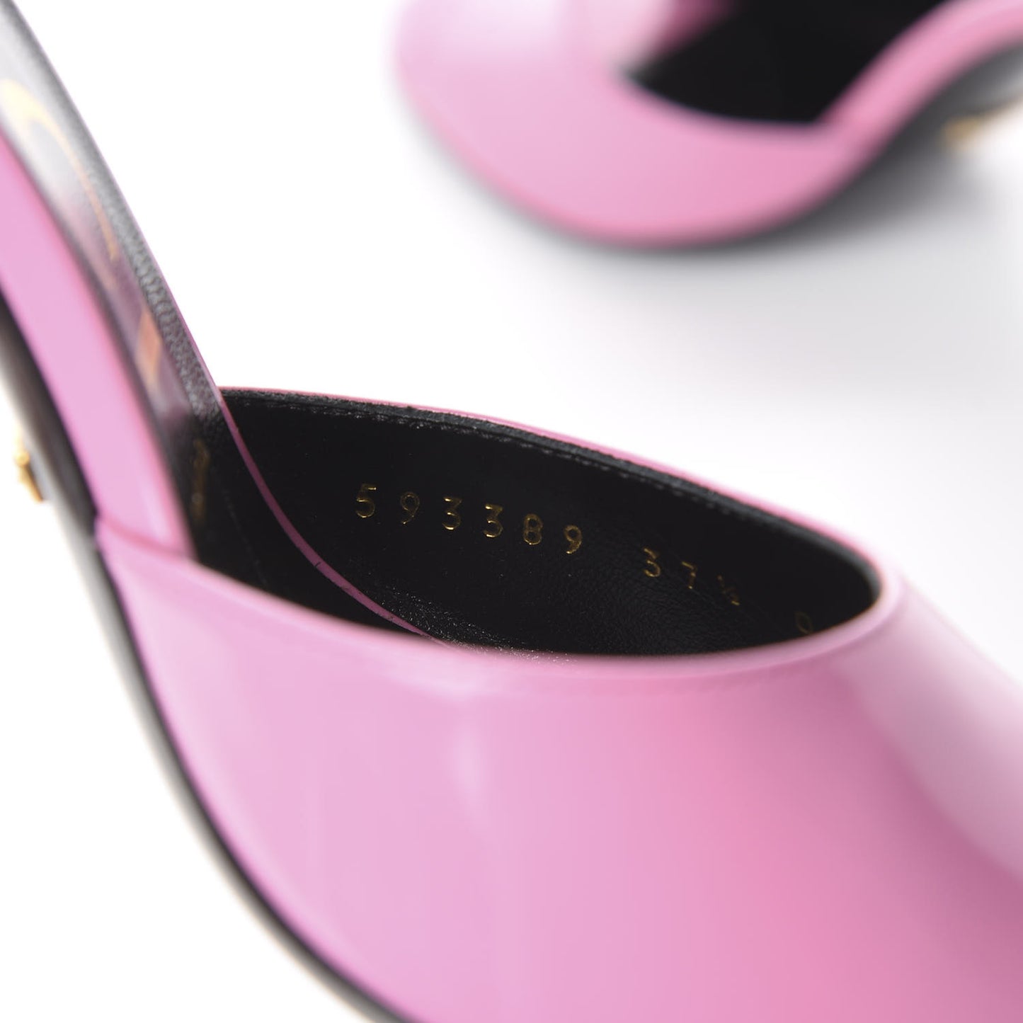 Polished Calfskin Scarlet Mid Heel Slide Sandals 37.5 Pink Plexi