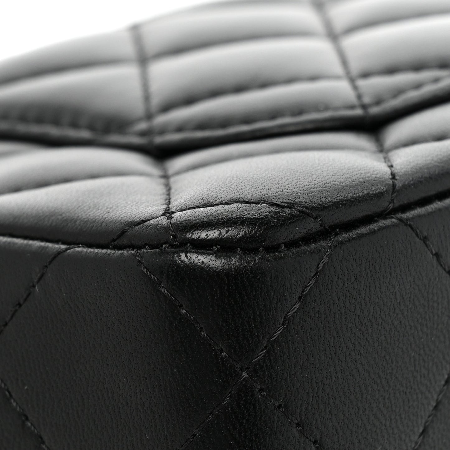 Lambskin Quilted Mini Rectangular Flap Black