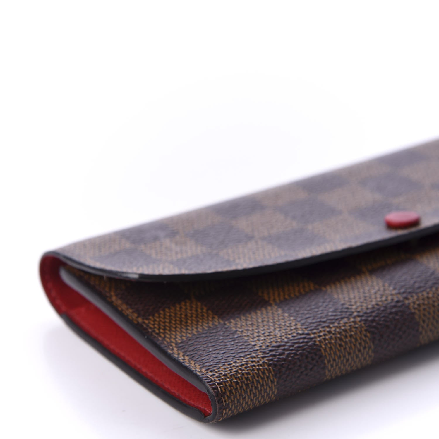 Louis Vuitton Damier Ebene Emilie Wallet Red 6 of 10