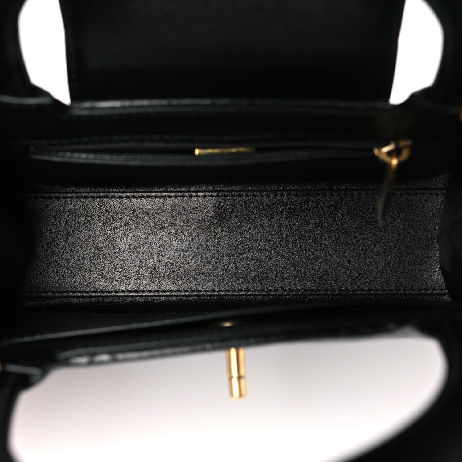 Chanel Shiny Aged Calfskin Quilted Nano Kelly Shopper Black 5 of 11