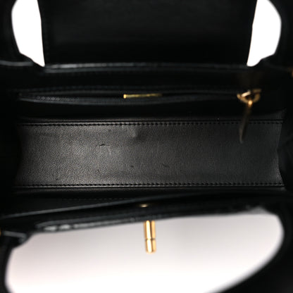 Chanel Shiny Aged Calfskin Quilted Nano Kelly Shopper Black 5 of 11