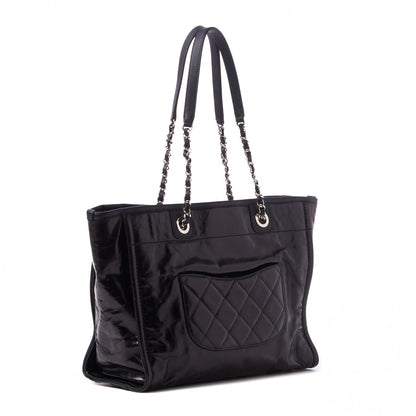 Chanel Glazed Calfskin Small Deauville Tote Black 2 of 9