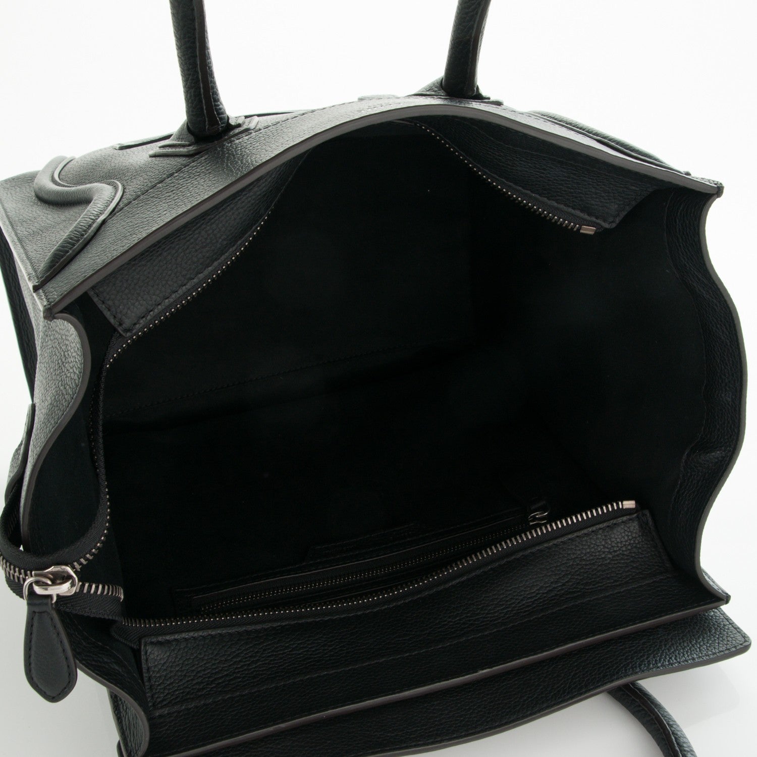 Celine Drummed Calfskin Mini Luggage Black 5 of 6
