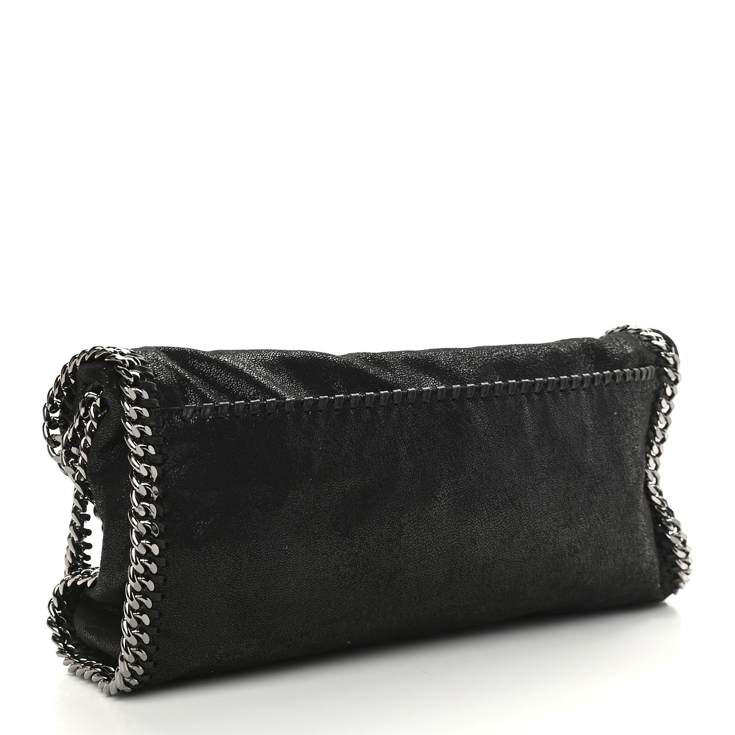 Stella McCartney Embellished Shaggy Deer Small Falabella Fold Over Tote Black 2 of 10