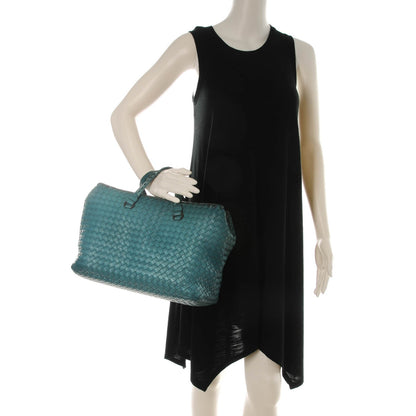 Bottega Veneta Nappa Intrecciato Ayers Brick Tote Teal 2 of 8