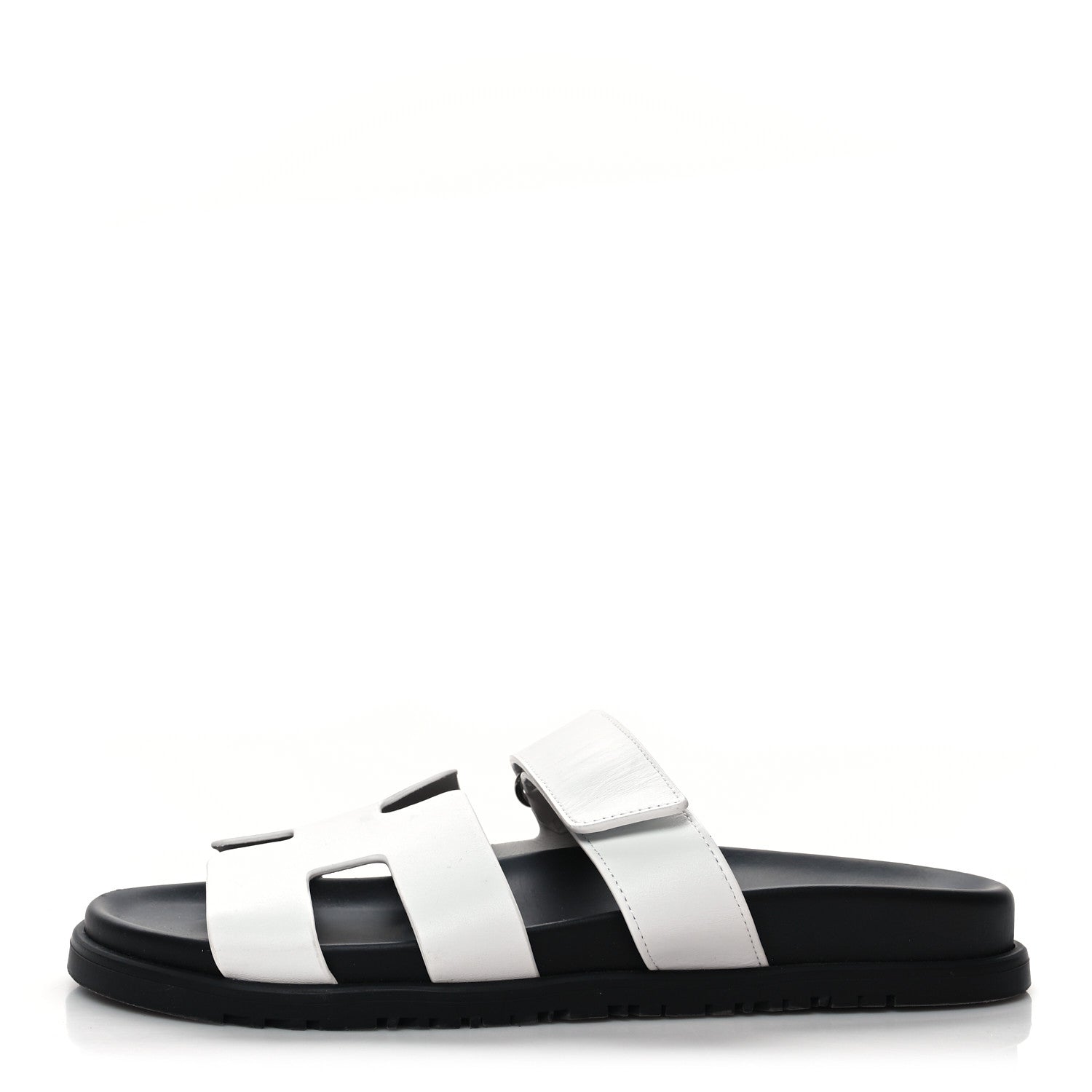 Hermes Calfskin Womens Chypre Sandals 40 White 1 of 10