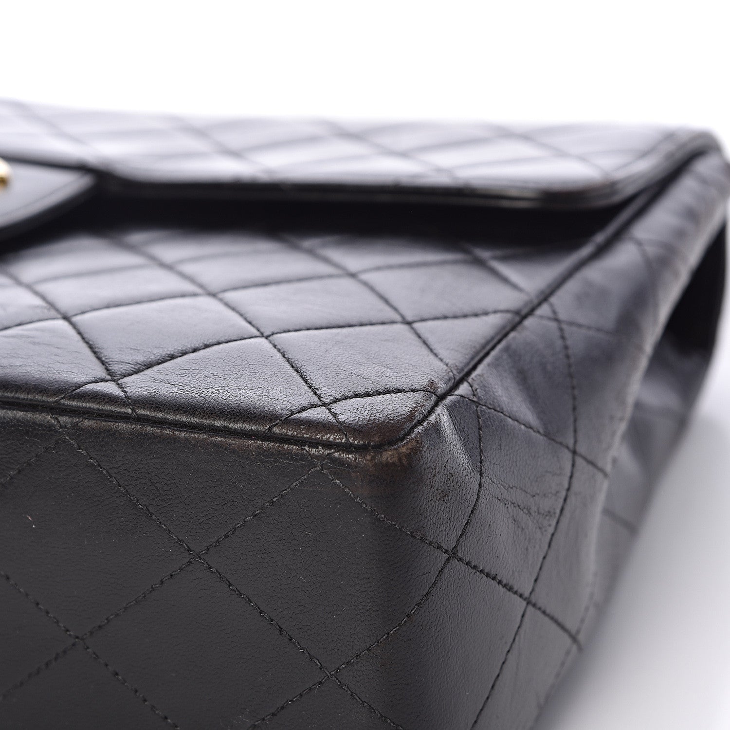 Chanel Lambskin Quilted Jumbo Single Flap Black 11 of 17