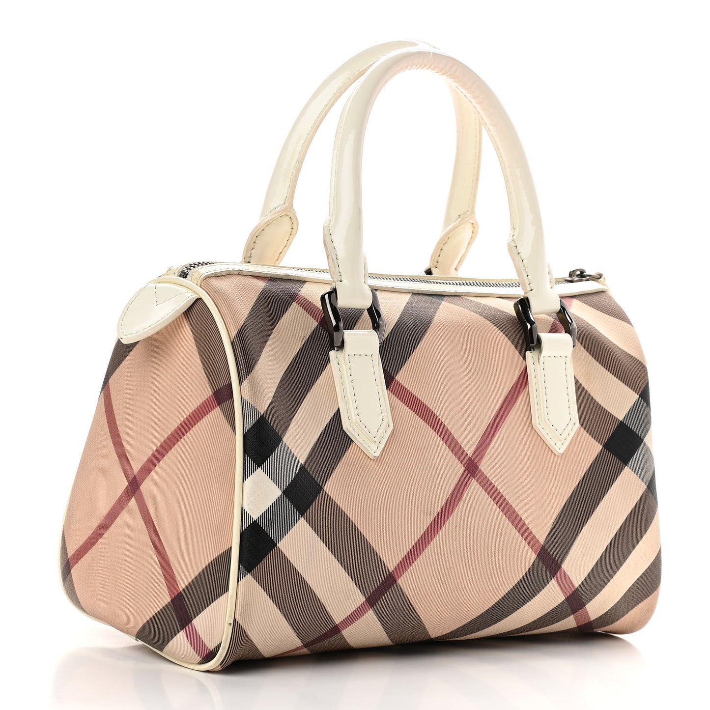 Nova Check Small Chester Bowling Bag White