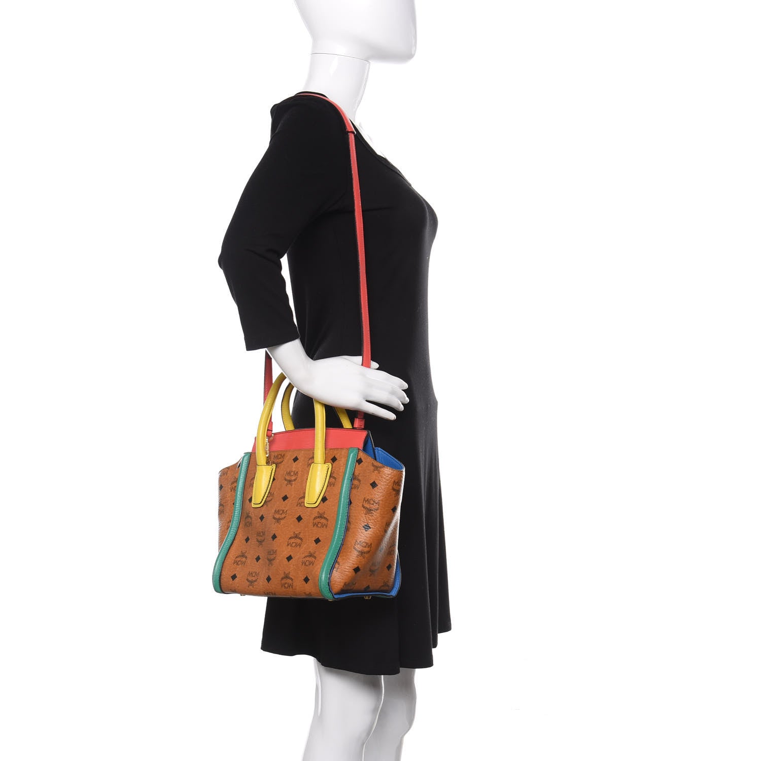 MCM Visetos Small Kathy Tote Cognac Multicolor 2 of 16