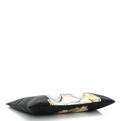 Dolce & Gabbana Nylon Bulldog Print Pouch Black 4 of 9