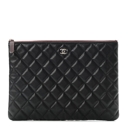 Chanel Caviar Quilted Medium Cosmetic Case Black 1 of 7