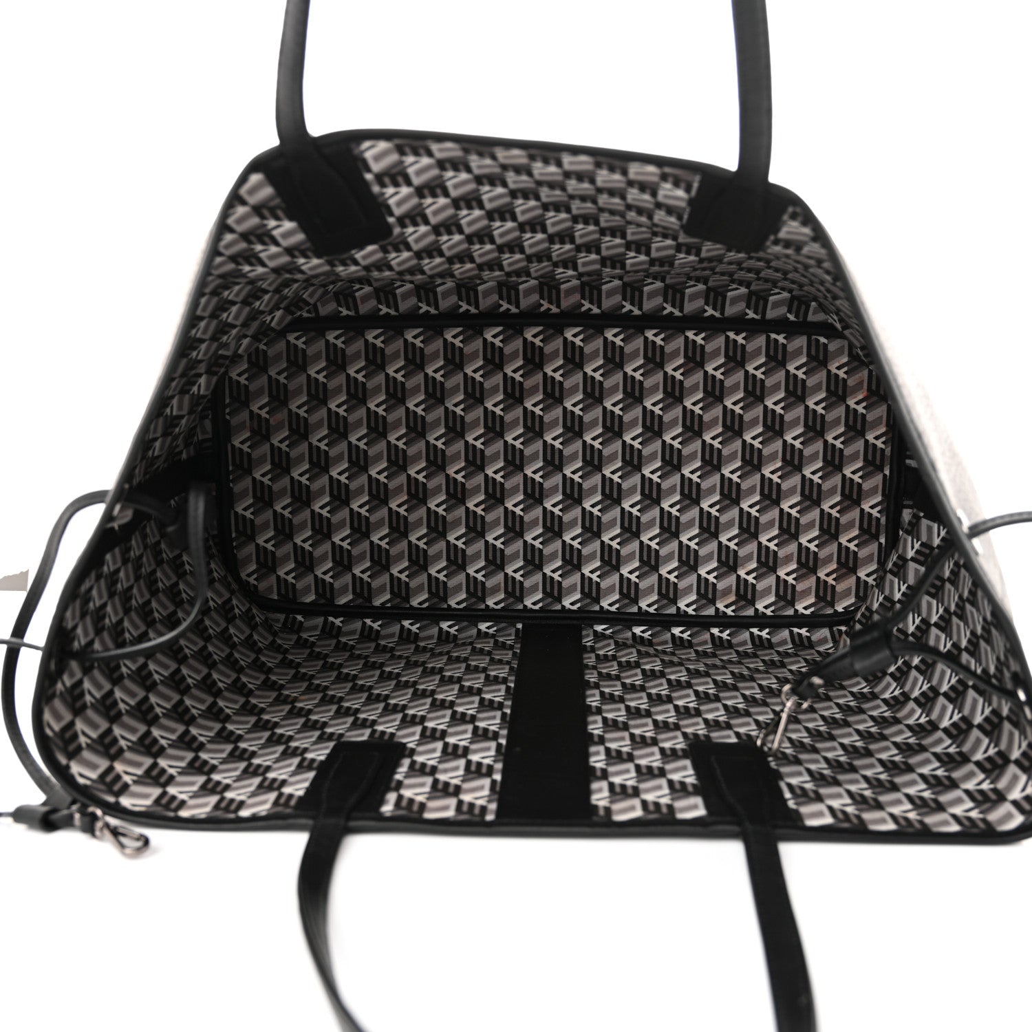 MCM Visetos Large Liz Reversible Shopper Tote Black 10 of 26