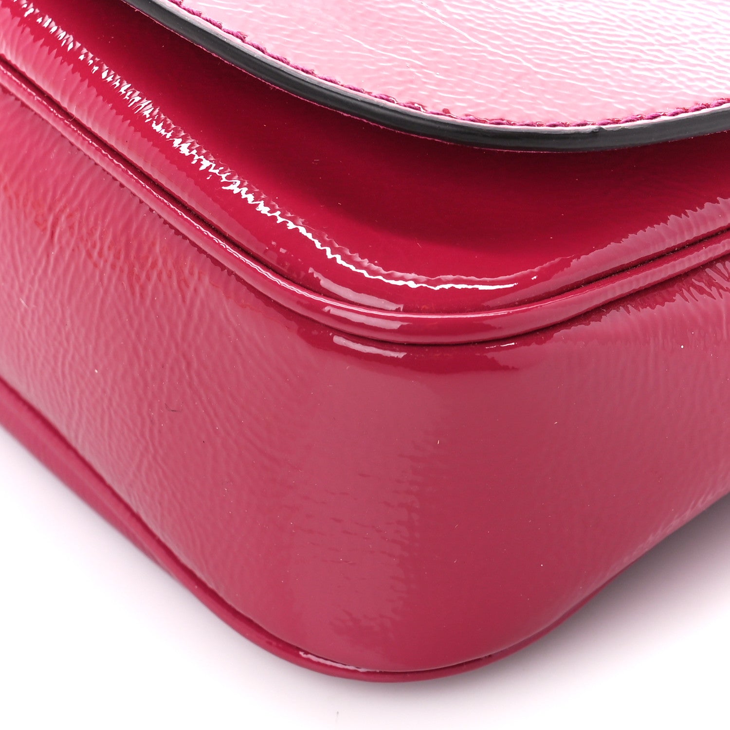 Gucci Vernice Naplack Small Soho Flap Crossbody Bright Bougainvillea 11 of 11