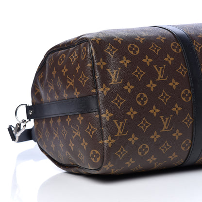 Louis Vuitton Monogram Macassar Keepall Bandouliere 45 8 of 14
