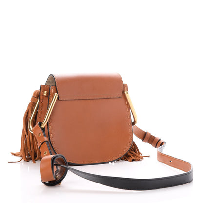 Chloe Calfskin Mini Hudson Fringe Shoulder Bag Caramel 3 of 7