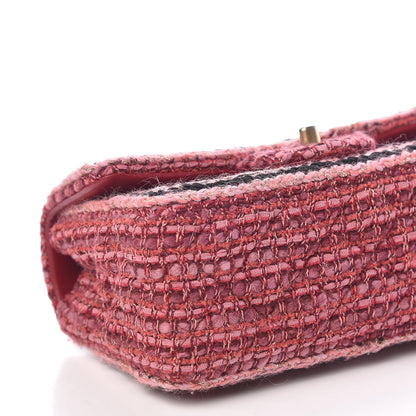Chanel Tweed Braid Mini Flap Dark Pink 6 of 11