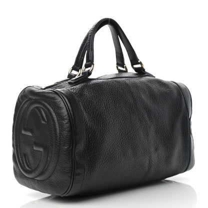 Gucci Pebbled Calfskin Medium Soho Boston Black 3 of 17