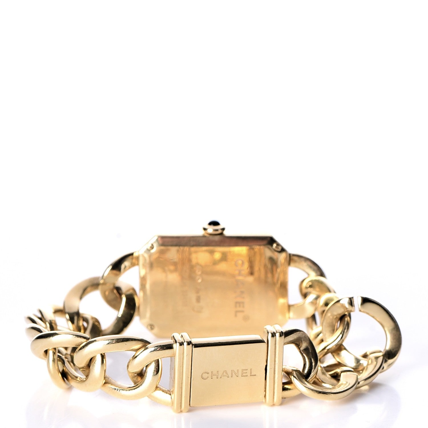 Chanel 18K Yellow Gold Diamond Bezel 20mm Chain Premiere Quartz Watch 4 of 7