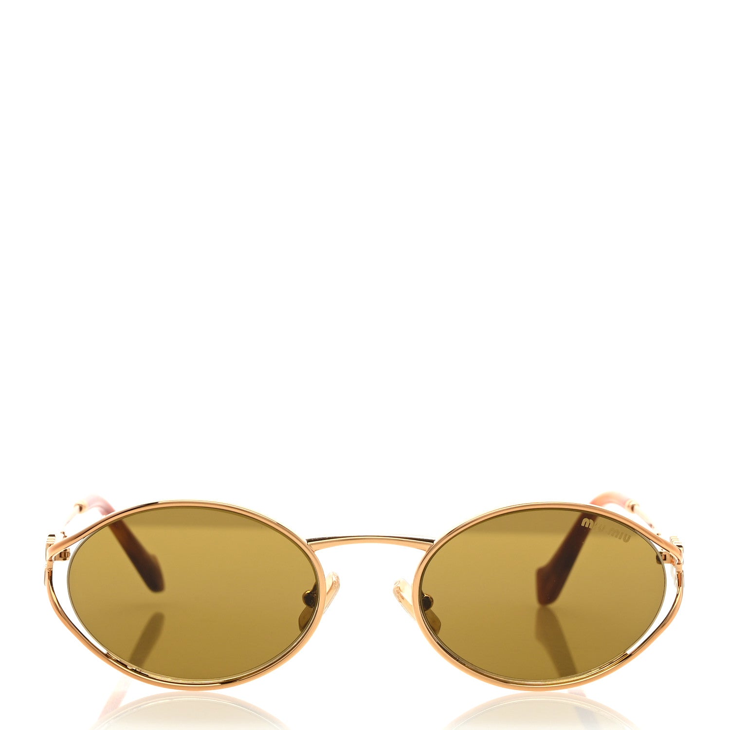 Miu Miu Metal Oval Sunglasses SMU52Y Tortoise 2 of 8